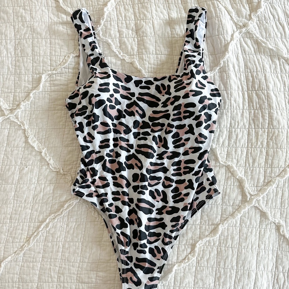 Cheetah Print One Piece Swimsuit